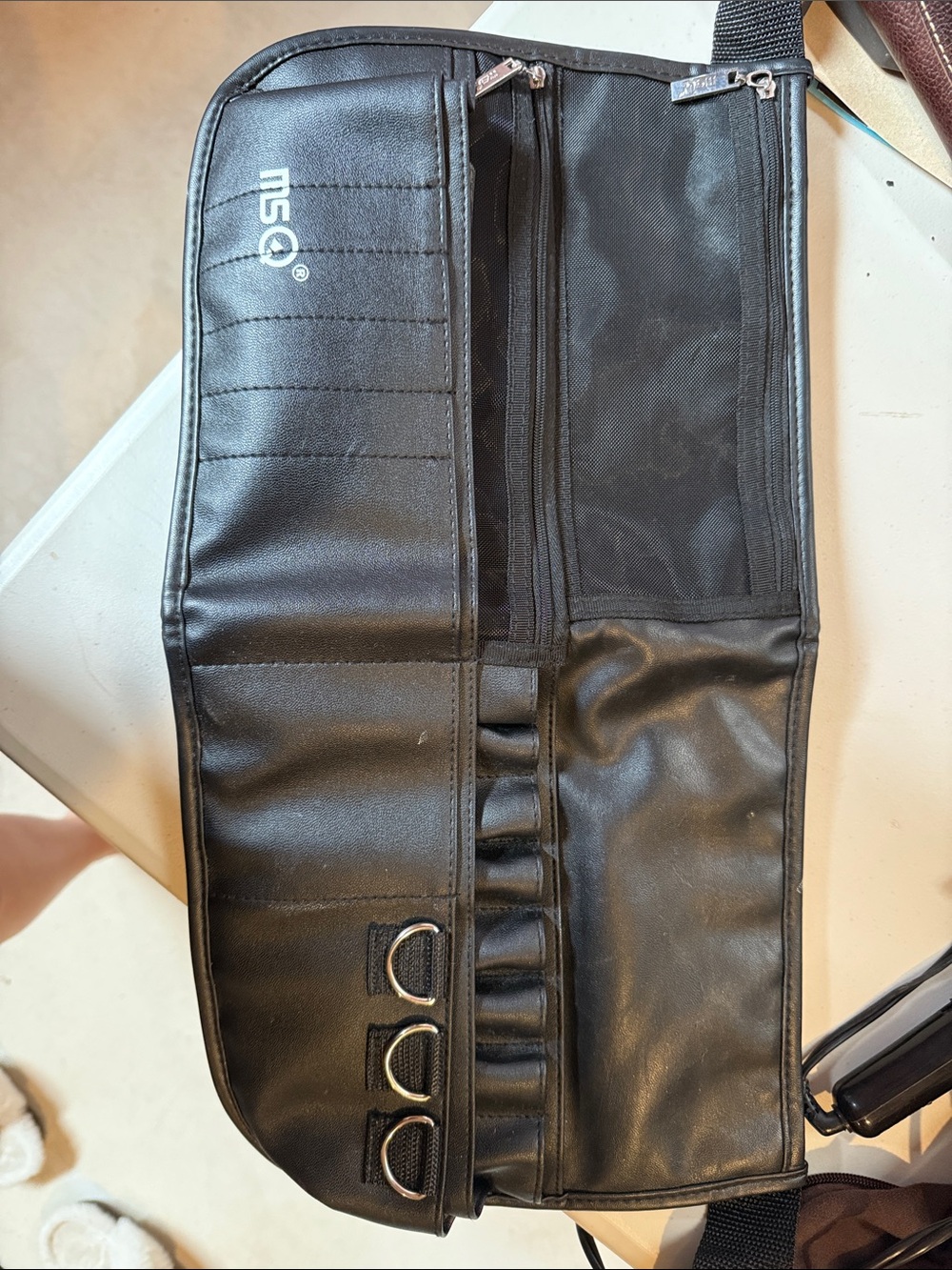 Black Travel Cosmetic Brush & Accessory Organizer